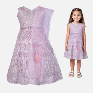 Lehenga Choli with Intricate Embroidery and Dupatta (1-2 Y)