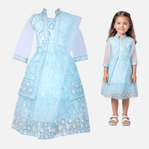 Lehenga Choli with Intricate Embroidery and Dupatta (2-3 Y)